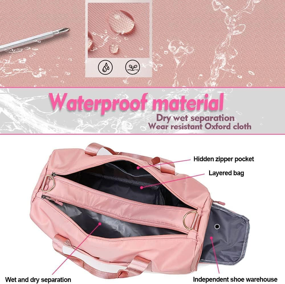 Waterproof Gym Bag (Pink)