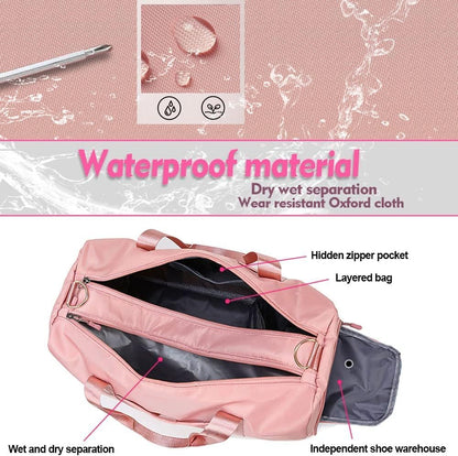 Waterproof Gym Bag (Pink)
