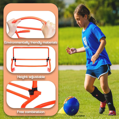 6-Pack Agility Hurdles Improve Speed with Agility Hurdles Speed ​​Training Hurdles with Carry Bag for Athletes Youth Adult Football Training Equip