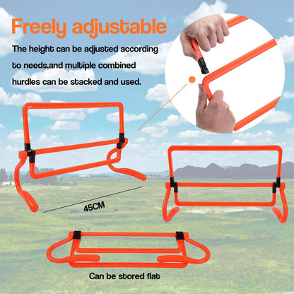 6-Pack Agility Hurdles Improve Speed with Agility Hurdles Speed ​​Training Hurdles with Carry Bag for Athletes Youth Adult Football Training Equip