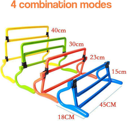 6-Pack Agility Hurdles Improve Speed with Agility Hurdles Speed ​​Training Hurdles with Carry Bag for Athletes Youth Adult Football Training Equip